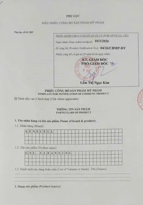 Bộ ảnh Mỹ Phẩm Genecell